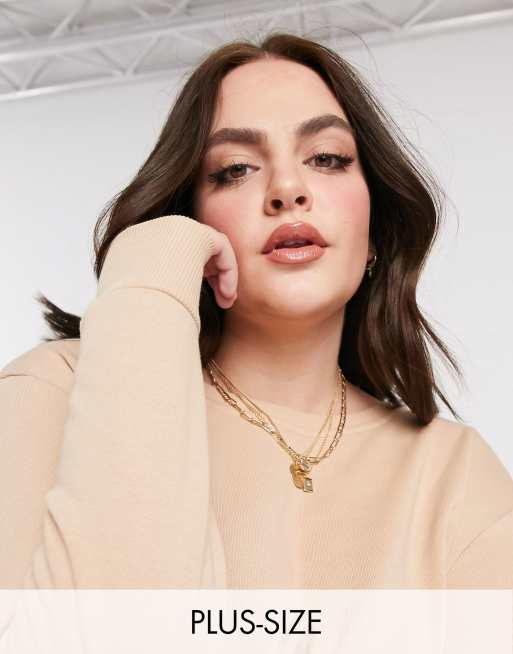 Simply Be - Felpa color avena in coordinato