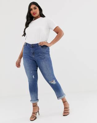 plus size jeans boyfriend