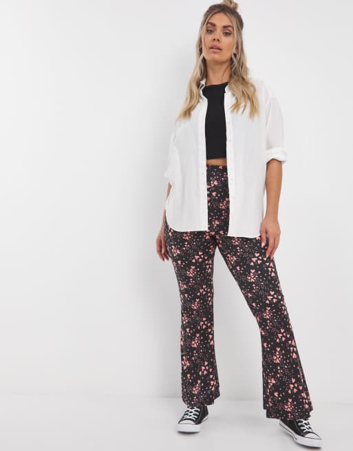 Simply Be - Flare-broek met hartjesprint