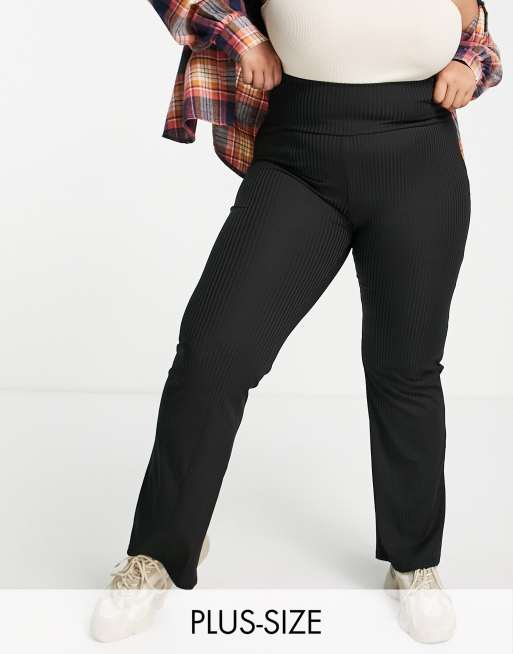 Simply be flared leggings in black