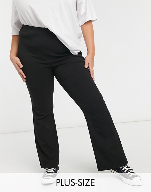 Simply Be flared trouser in black