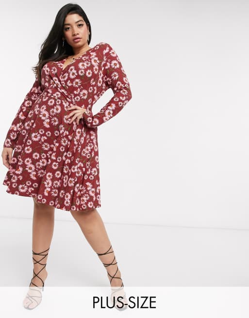 Simply be floral dress sale