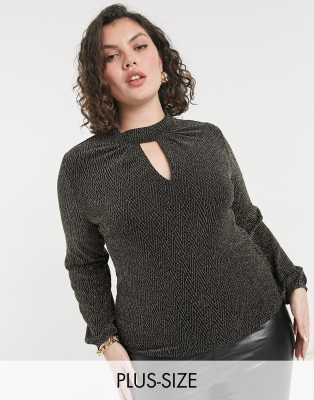 high neck keyhole top
