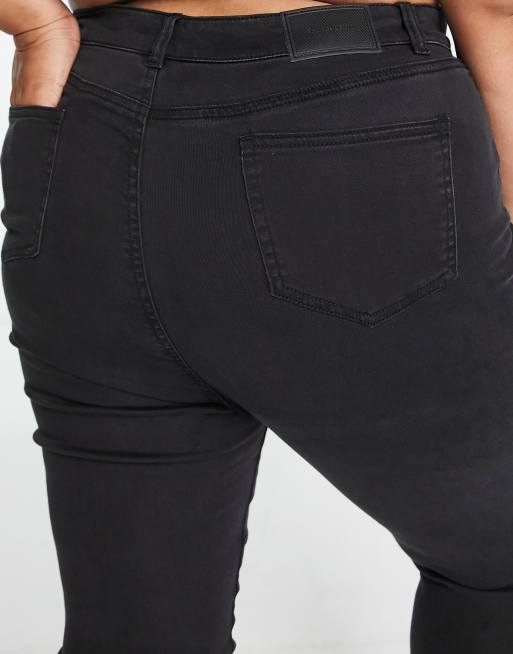 French Connection high waist skinny stretch jeggings in black