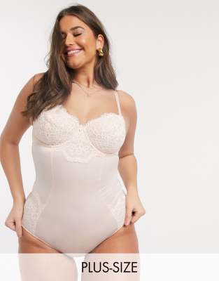 Simply Be Jade Firm Control Multiway Body In Blush-pink