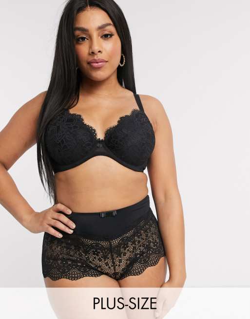 Simply Be – Jade – Svart djupt urringad behå