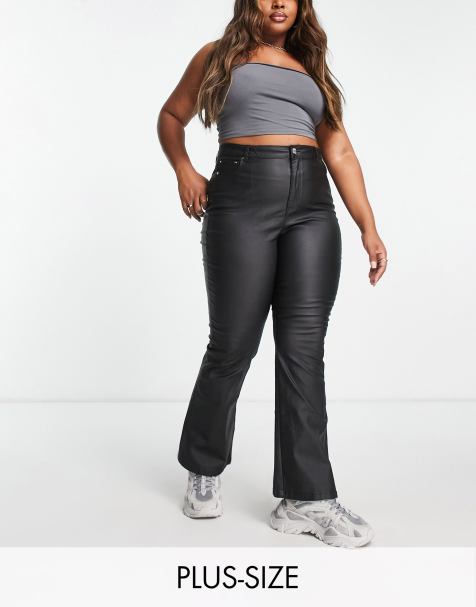 Simply Be - Jeans a zampa spalmati neri - view 1