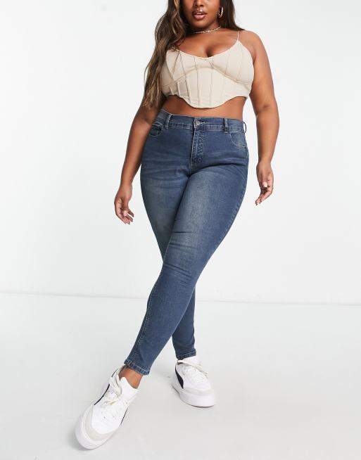 Simply Be - Jeans skinny lavaggio blu vintage, 4 di 4