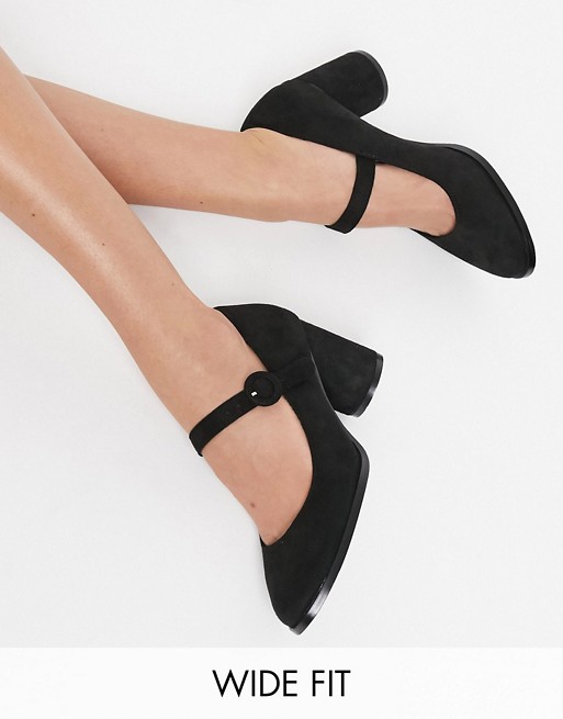 Simply Be Jennifer extra wide fit mary jane heel in black