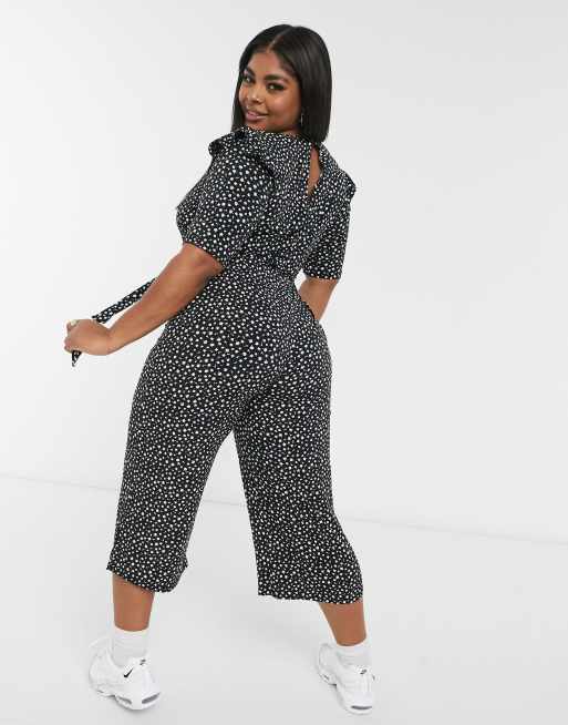 Simply Be Jumpsuit In Black Polka Dot Asos