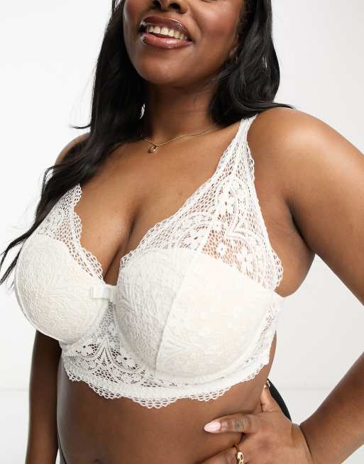 Unlined Full Coverage Bra - White