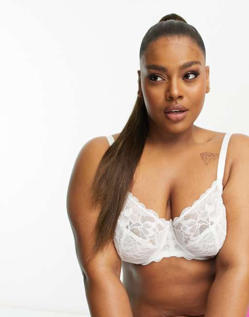 Simply Be lace bra in white