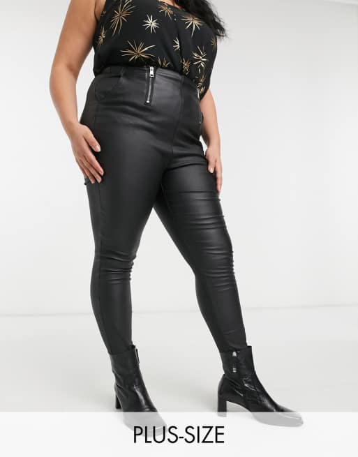 Simply Be - Legging met coating in zwart