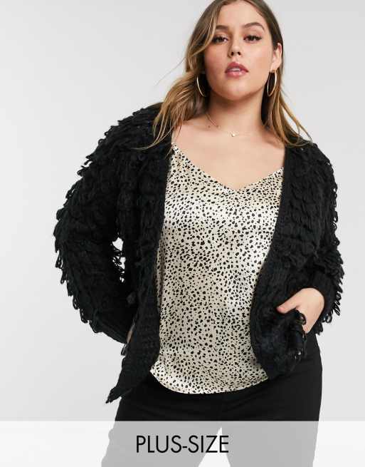 Plus size hotsell shaggy cardigan