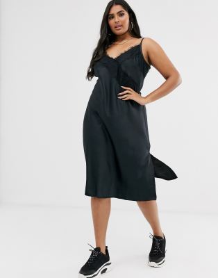 black lace trim slip