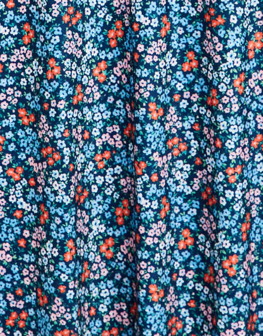 Simply Be midi t-shirt dress in blue floral, 4 of 4