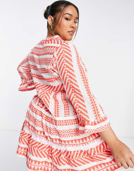 Simply Be mini beach dress in multicolor stripe | ASOS