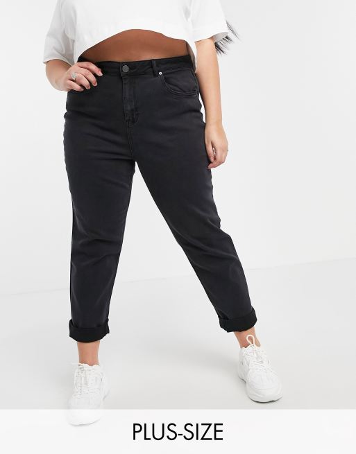 Plus Size Simple High Rise Mom Jeans