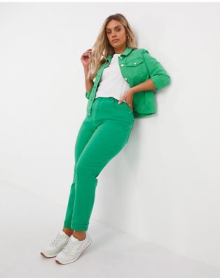 Simply Be mom jeans in bright green