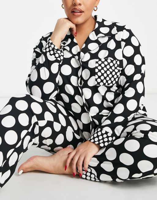 Black and white polka best sale dot pajamas