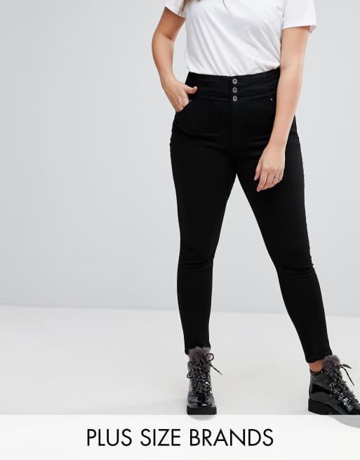 Simply Be – Obcisłe jeansy z podwyższonym stanem modelujące sylwetkę