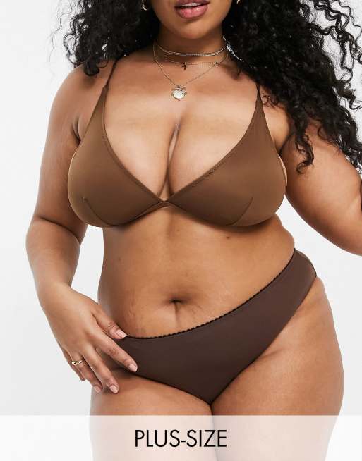 Simply Be - Lingerieset in donkerbruin, 3 van 4