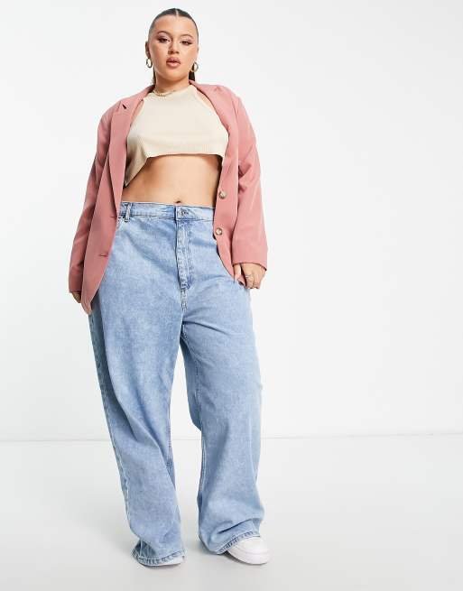 Simply Be oversized blazer co-ord in pink
