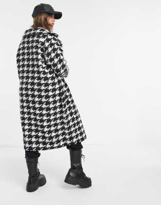 houndstooth oversized coat