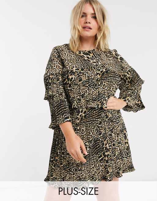 Simply be outlet leopard print dress