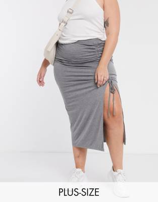 plus size maxi skirt with split