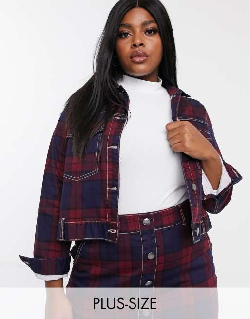 Simply Be – Rutigt set i denim, 2 av 3