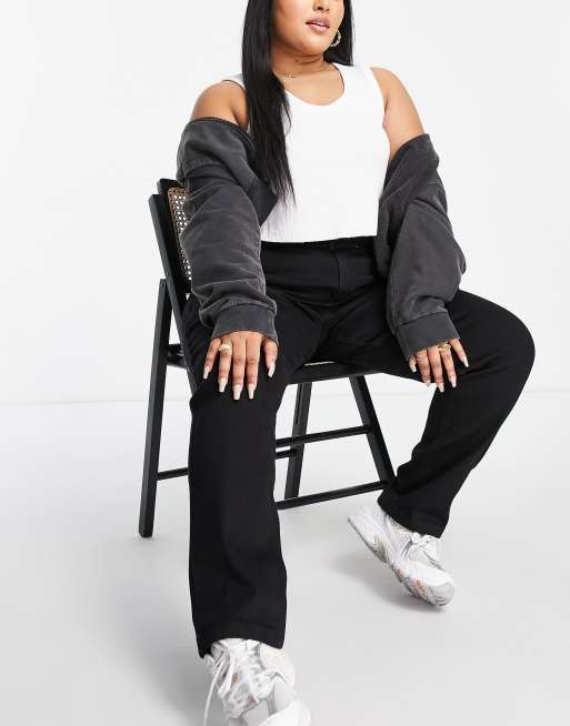 Simply Be – Schwarze Jeans mit gerade geschnittenen Beinen, 3 von 4