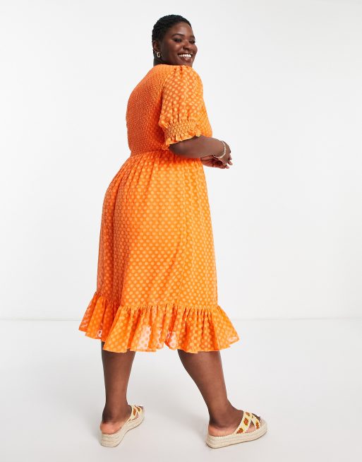 Simply be 2025 orange dress