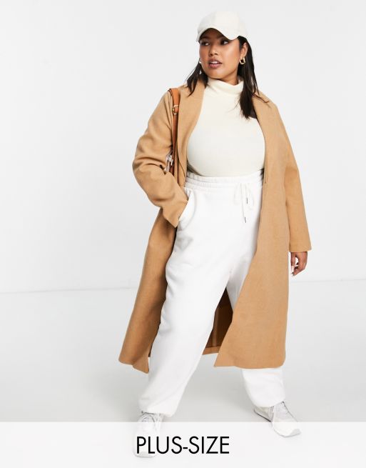 Plus size 2025 camel coat