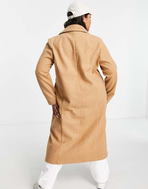 Camel single hotsell breasted formal coat