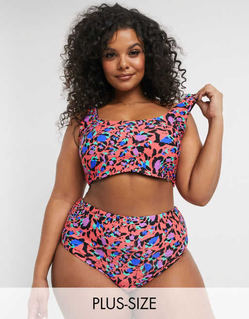 Simply Be - Bikini double-face a fiori/nero, 3 di 3