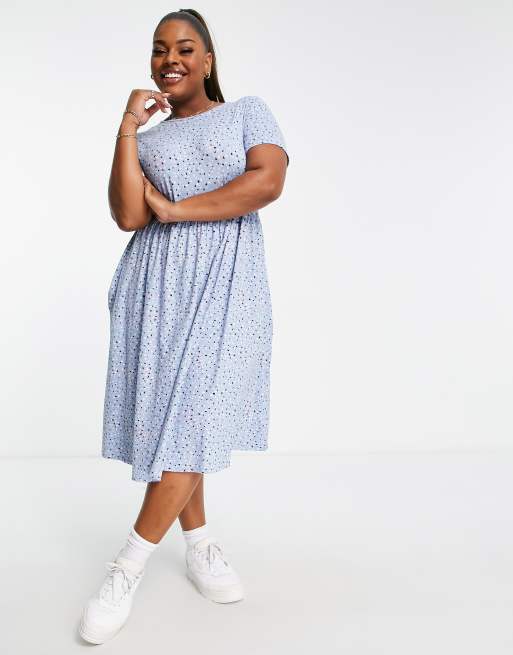 Blue polka hotsell dot dress asos