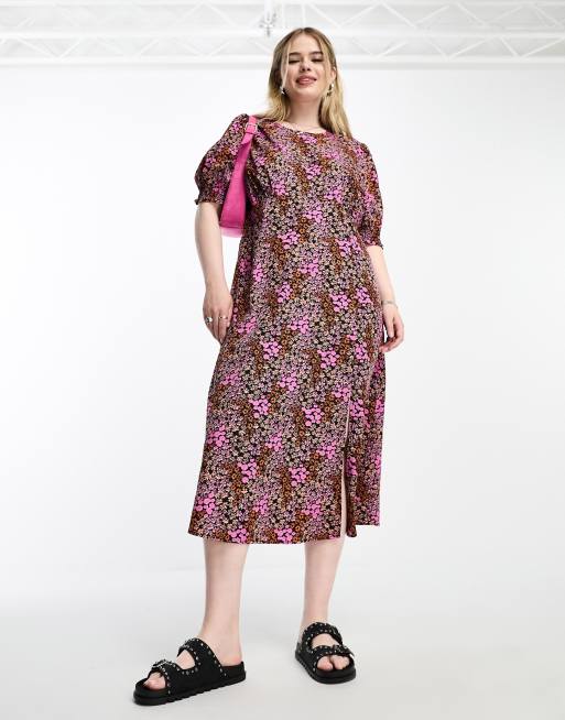 Split sleeve best sale dress plus size