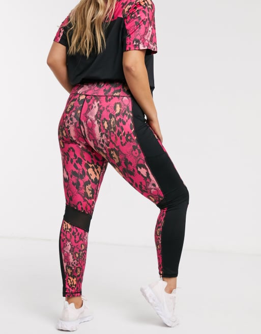 Simply Be sportswear Leggings con stampa leopardata ASOS