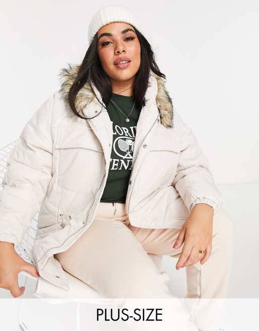 Simply Be – Stenfärgad parkas