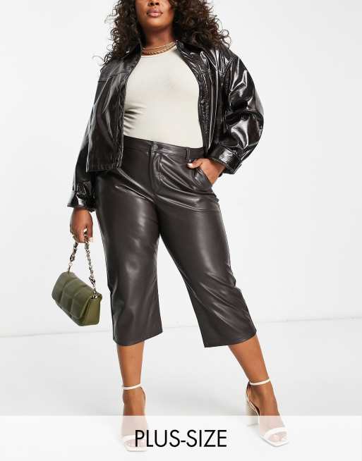 Cheap plus size cropped 2024 trousers