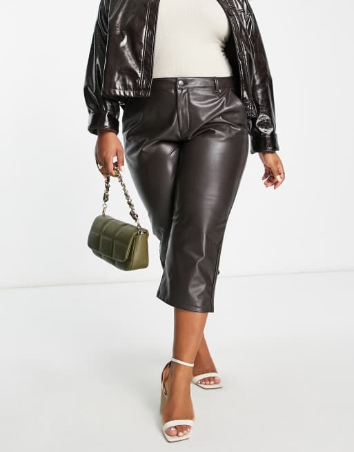 Simply be hot sale leather trousers