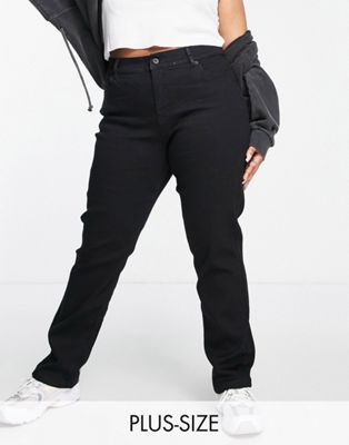 Simply Be straight leg jeans in black