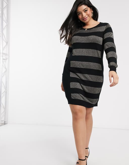 Simply be striped clearance dress