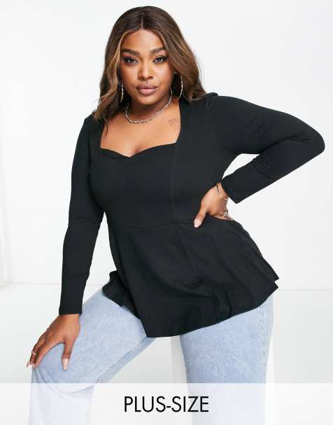 Har råd til Rynke panden bundet Plus Size Tops | Plus Size Going Out Tops & Blouses | ASOS