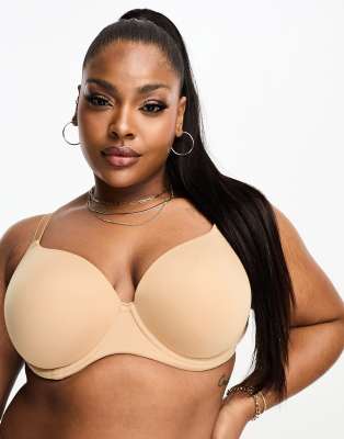 Simply Be - T-Shirt-BH in Beige-Neutral