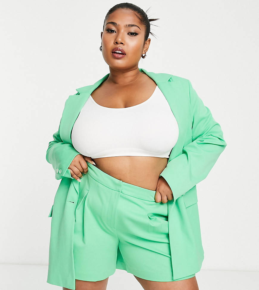 Simply Be tailored short in green
