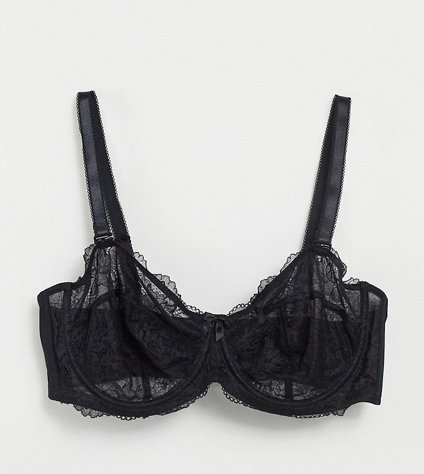 Simply Be Underwired Lace Multiway Bra In Black