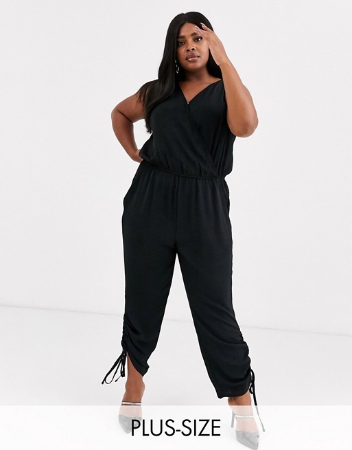 Simply Be utility jumpsuit in black