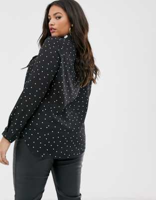 asos polka dot blouse